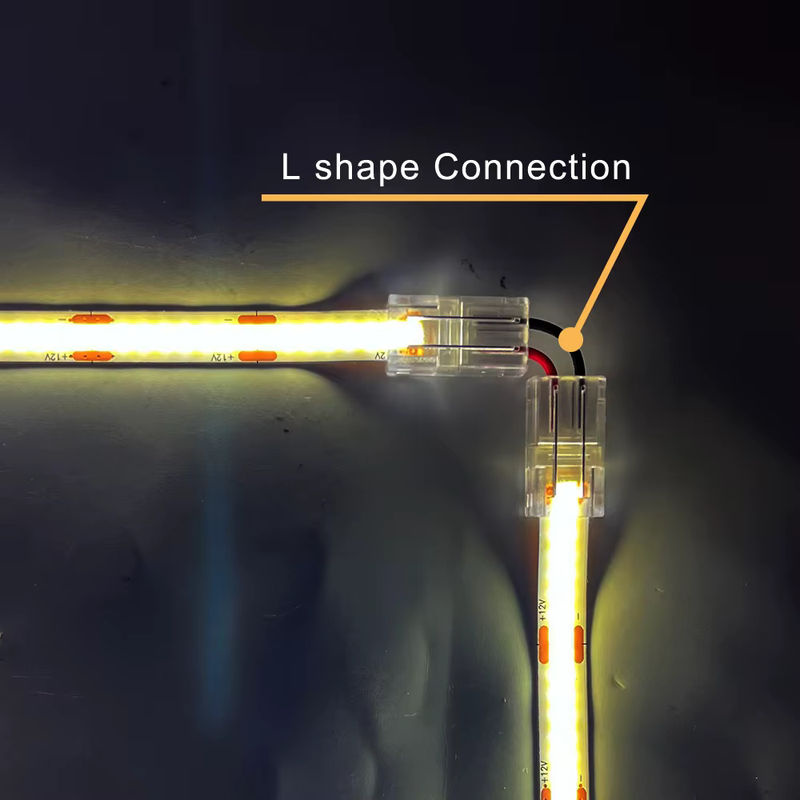 FUNZENXIN L-Form LED Streifen Stecker Transparent für WS2812 WS2815 COB Streifen, Breite: 8 mm bis 12 mm - Bild 4