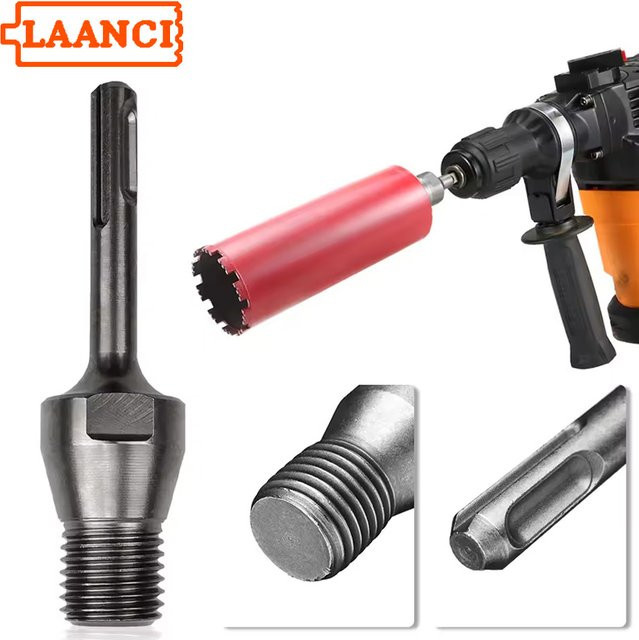 LAANCI Diamant-Bohreradapter M22 auf SDS Plus Konverter für Elektrohammer und Elektrobohrer in Silber - Bild 1