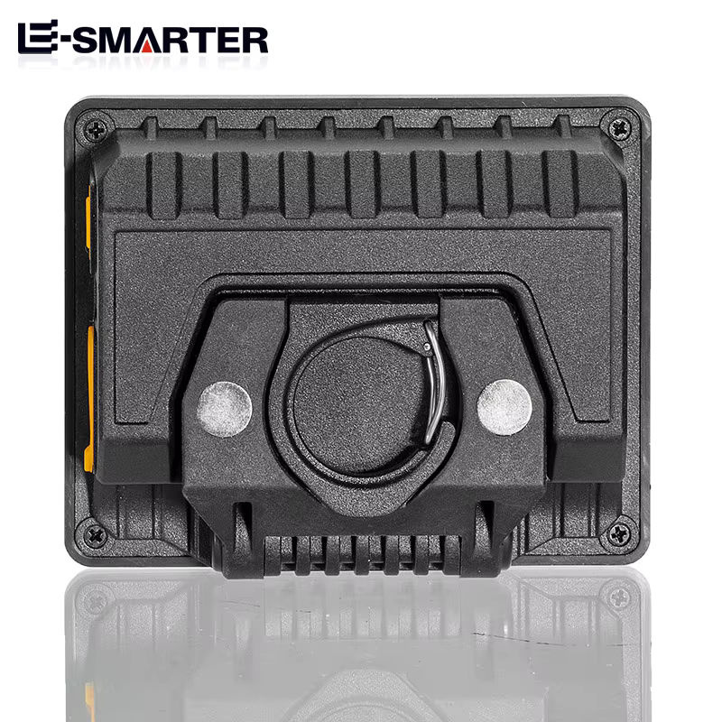 ESMARTER USB wiederaufladbare LED-Taschenlampe mit COB-Arbeitsleuchte, magnetisch und drehbar, Schwarz - Bild 3