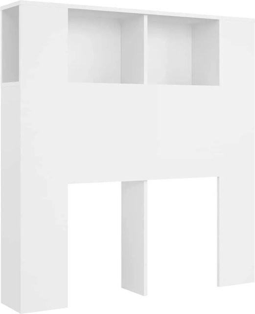 vidaXL Kopfteilschrank Weiß mit integriertem Regal für das Schlafzimmer, B/T/H: 100 x 18,5 x 102,5 cm - Bild 1