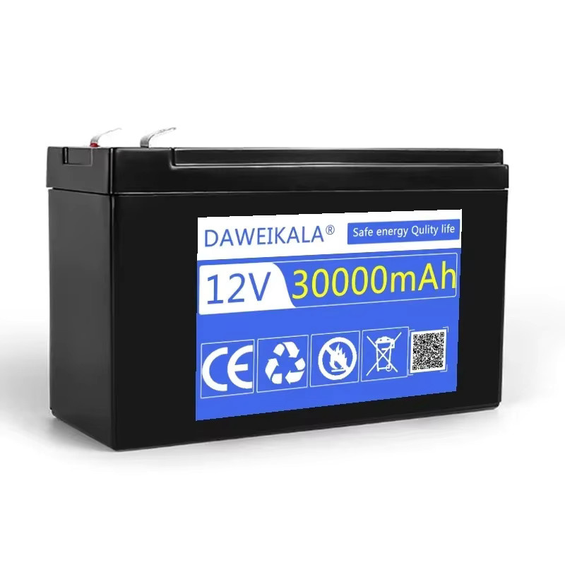 DAWEIKALA 12V Lithium-Batteriepack 30Ah mit integriertem BMS, 18650 Akku in Schwarz - Bild 2