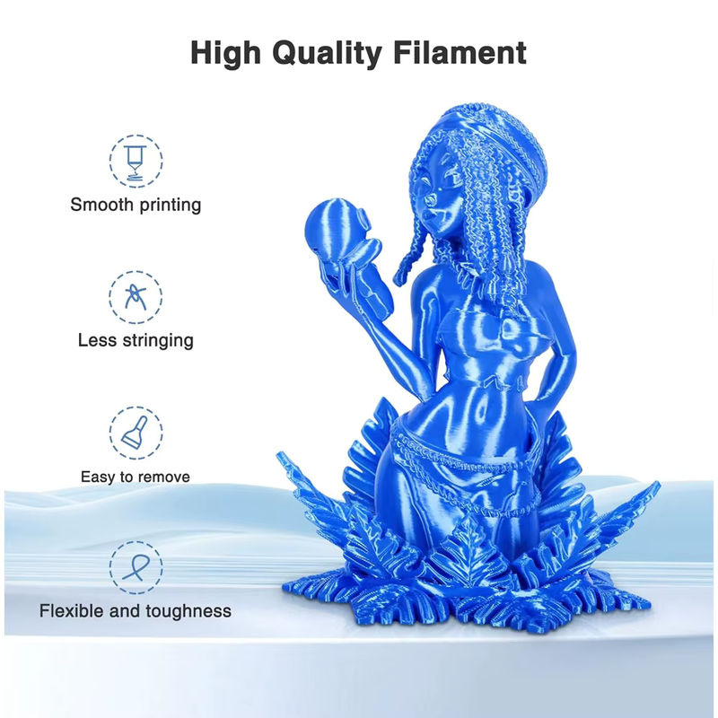 3D Maliang PLA+ Seiden-Filament für FDM-3D-Drucker, 1,75 mm, Blau, 250 g - Bild 5