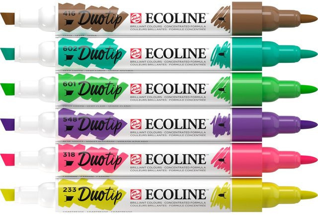 Talens Ecoline Duotip Botanik-Set mit Brush-Spitze in Multicolor - Bild 1
