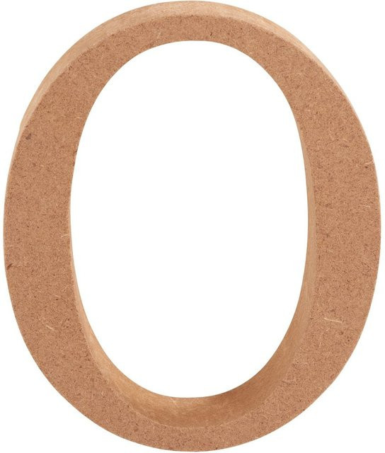 VBS MDF Zahl Ziffer 0 aus Holz in Braun, Höhe: 8,0 cm, Breite: 1,5 cm - Bild 1