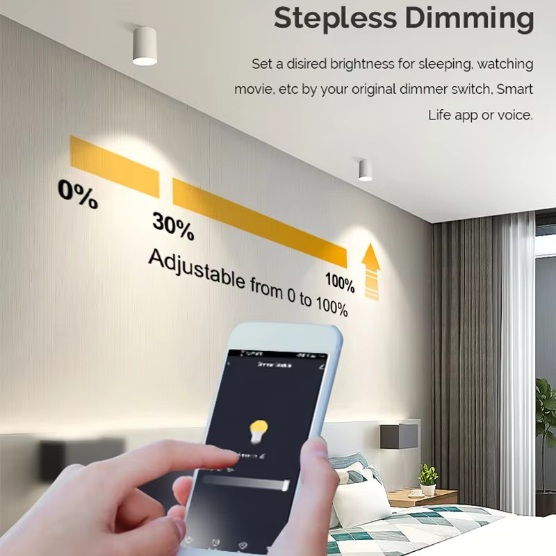 Lxin Tuya Smart Dimmer-Schaltermodul, WLAN oder Zigbee DIY LED-Controller in Weiß, kompatibel mit Alexa und Google Assistant - Bild 2