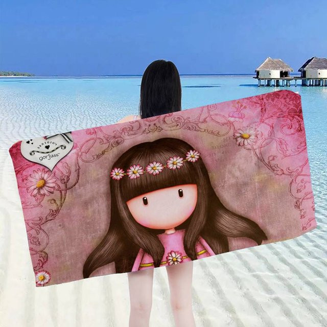 Santoro Gorjuss Mikrofaser-Strandtuch in Pink, schnelltrocknendes Sandfreies Handtuch für Strand, Pool und Yoga - Bild 1
