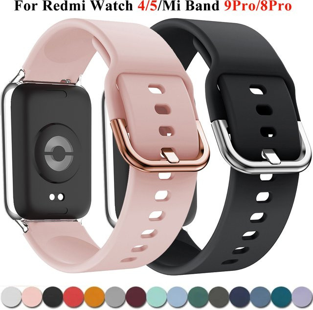Geekthink Uhrenarmband Silikon, Schwarz, Unisex, Xiaomi Mi Band 9/8 Pro/Redmi Watch 4/5 - Bild 1