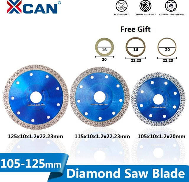 XCAN Diamant-Sägeblatt Cutter Disc in Blau für Porzellan, Fliesen, Keramik, Granit und Marmor - Bild 1