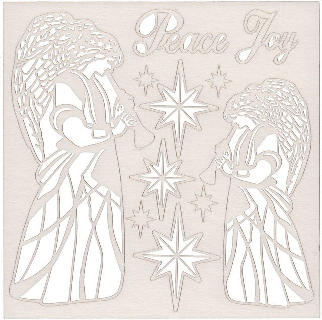 Stamperia Deko-Elemente Angels in Beige aus Papier für die Advents- und Weihnachtszeit - Bild 1