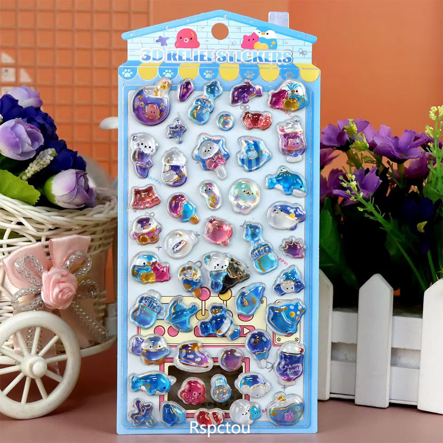 Charile Kawaii Tier-Aufkleber, 3D Kristall-Sticker, multicolor, resin - Bild 2