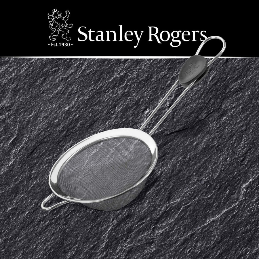 Stanley Rogers Sieb aus Edelstahl in Silber mit feinem Netz und Griffen, Durchmesser: 10,5 cm - Bild 3