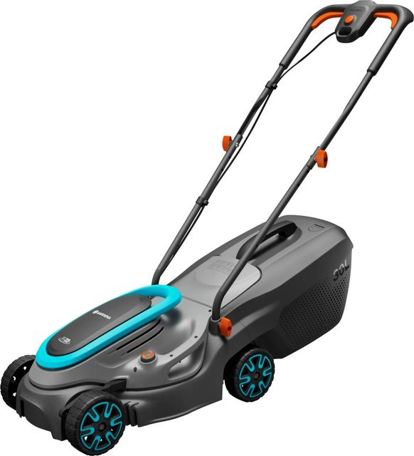 Gardena Akku-Rasenmäher PowerMax 32/18V P4A Ready-To-Use Set in Anthrazit/Grau/Türkis inkl. 4,0 Ah 18V POWER FOR ALL-Akku und Ladegerät B/T/H: 114 x 37 x 95 cm - Bild 1