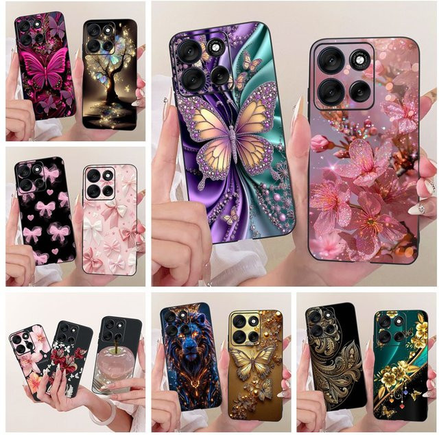 Luxus Schmetterling Handyhülle aus weichem TPU für Motorola Moto G56, Moto G86 und Moto G86 Power in Multicolor - Bild 1