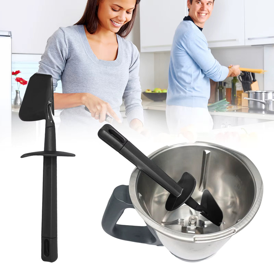 Universal Teigschaber Spatel aus Silikon in Schwarz für Vorwerk Thermomix TM 6 TM 5 TM 31 - Bild 4