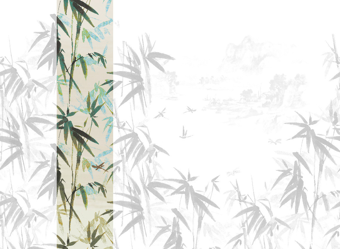 Jannelli & Volpi Mural Ine Natural Panel 2 Wandgestaltung mit floralem Design in Multicolour - Bild 1