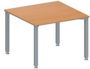 Schäfer Shop Genius Anbautisch MODENA FLEX, höhenverstellbar, quadratische Form, Buche-Dekor, B: 100 cm, T: 100 cm - Bild 1