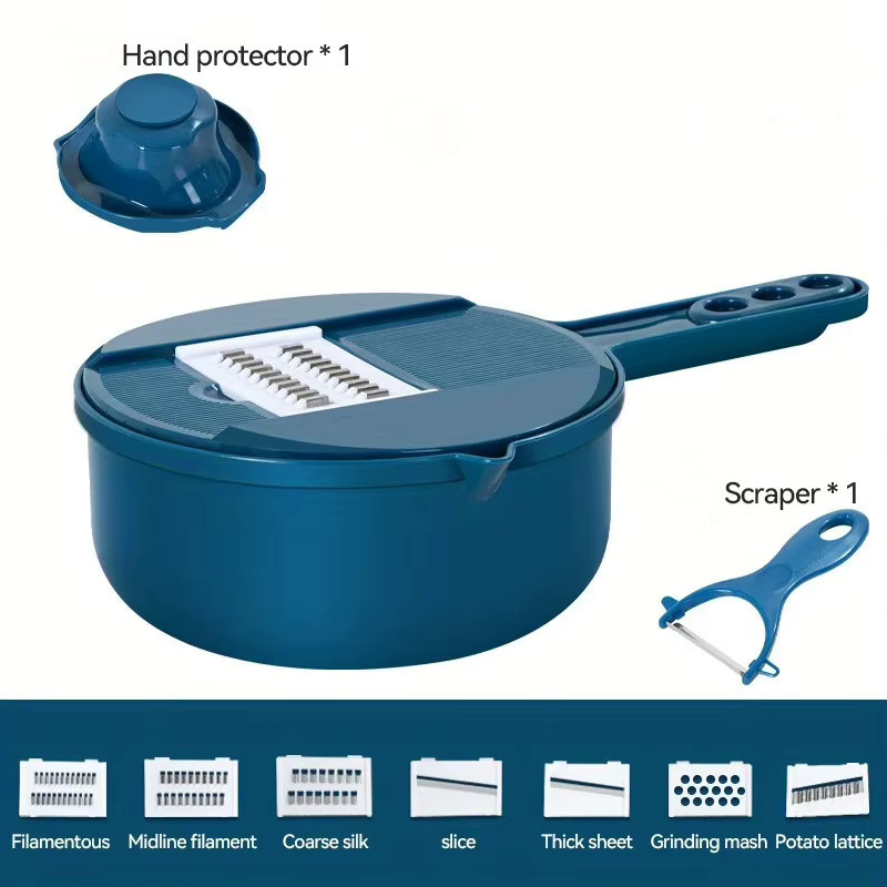 Buyyes Multifunktionaler Manueller Gemüseschneider und Mandoline in Pink oder Blau - Bild 6