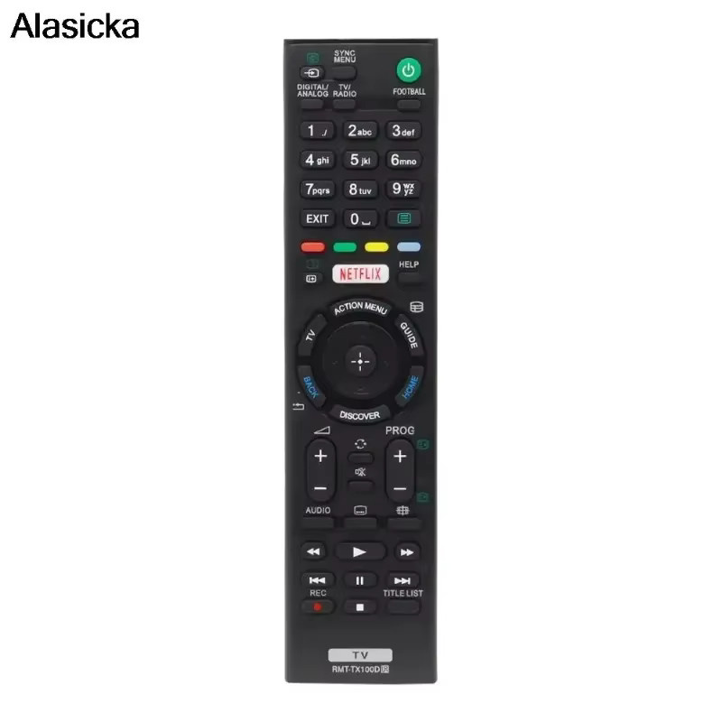 Sony RMT-TX100D Universal-Ersatzfernbedienung mit Netflix-Funktion in Schwarz für Sony TV Modelle KDL-55W756C KDL-55W805C KDL-55W807C - Bild 2