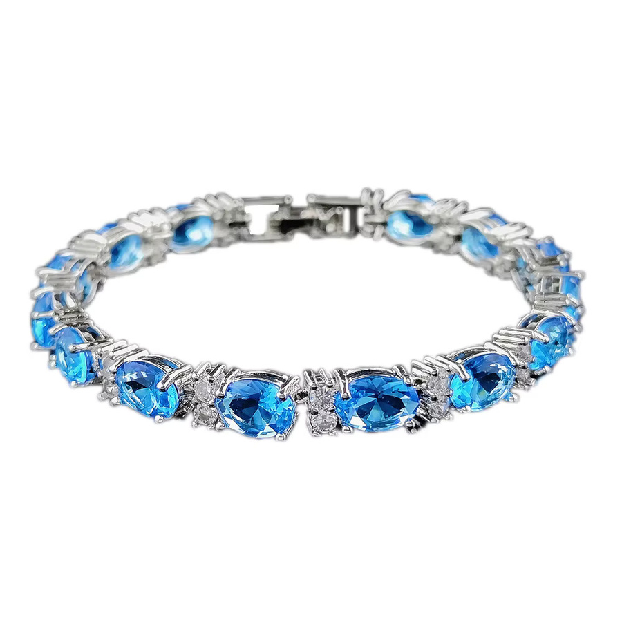 HIMMEL Armband Armreif, Blau, Silber, Zirkonia, Damen - Bild 2