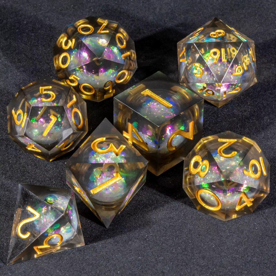 GSF Dungeons And Dragons Würfelset, Schwarz, Fantasy, Kunststoff - Bild 2