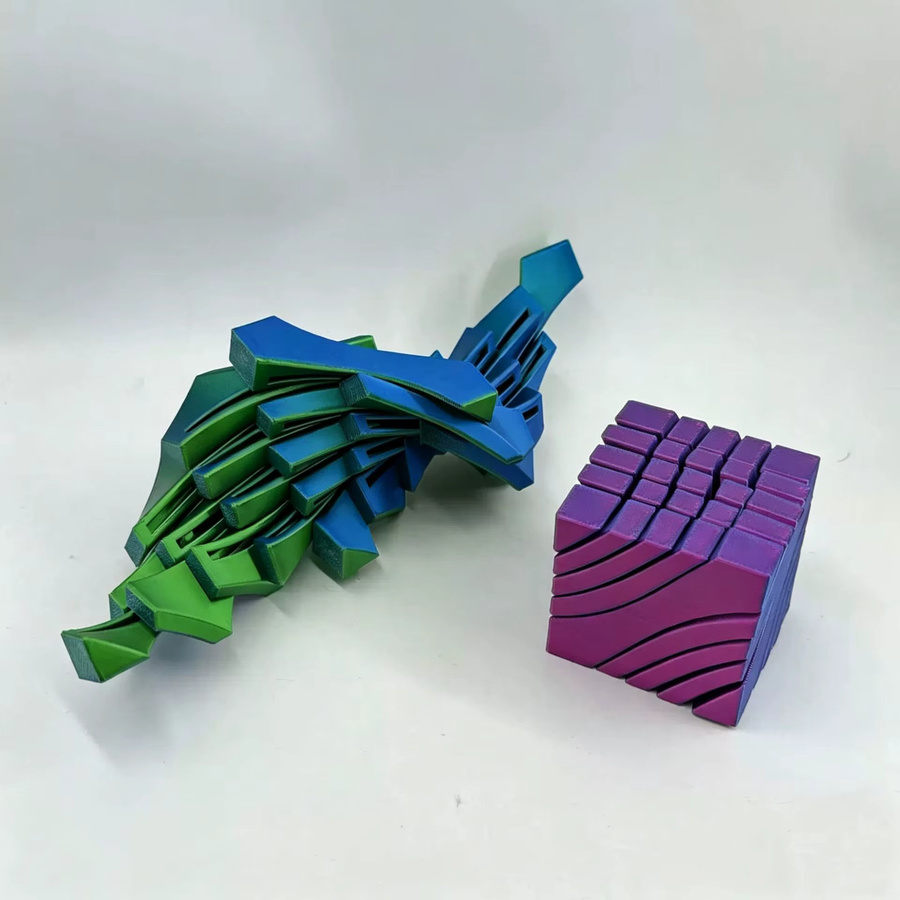 SMHXIANGQIANJIN 3D-gedruckter Flüssigkeitsfluss-Rubik's-Würfel, Fidget Twist Kugel - Bild 2