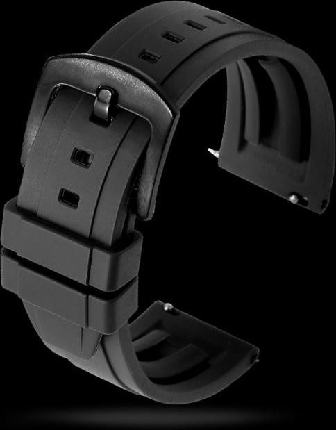 Allbestart Uhrenarmband Kautschuk, schwarz-grün, 22 mm, Herren - Bild 1