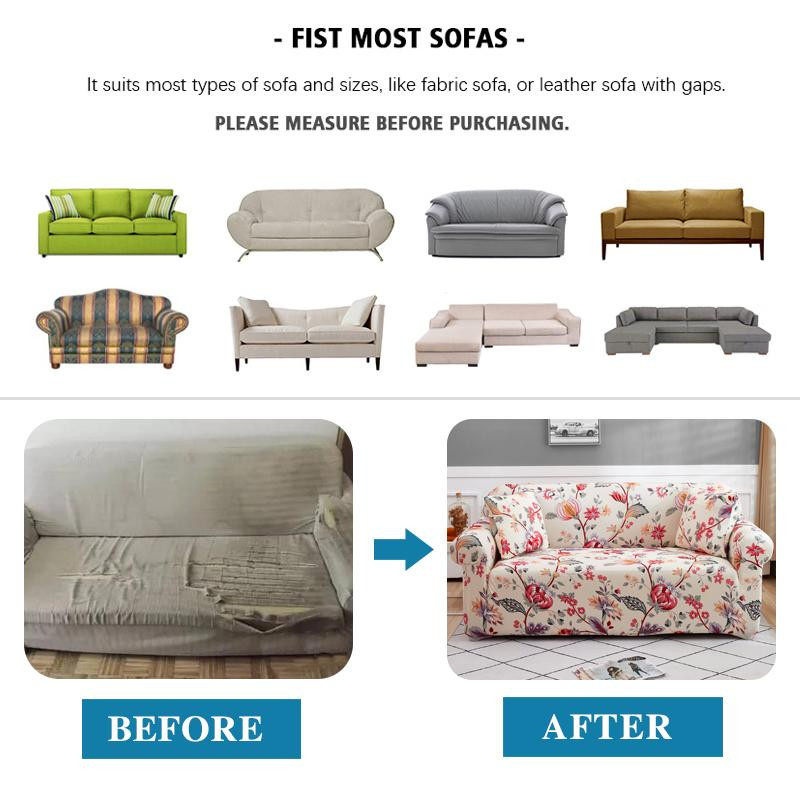 Yiran Furniture Dehnbarer Sofabezug mit geometrischem Print, Waschbarer Möbelschutz für Sofas und Zweisitzer, Mehrfarbig, Breite: 140 cm - Bild 3