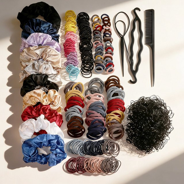yanrong Haar-Accessoires-Set, elastische Haargummis und Haarbänder - Bild 1
