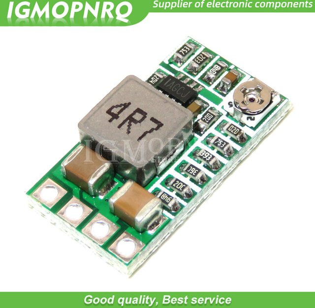 5 Stück Mini DC-DC Abwärtswandler Modul 12-24V auf 5V 3A einstellbar mit 97,5% Effizienz in Grün - Bild 1