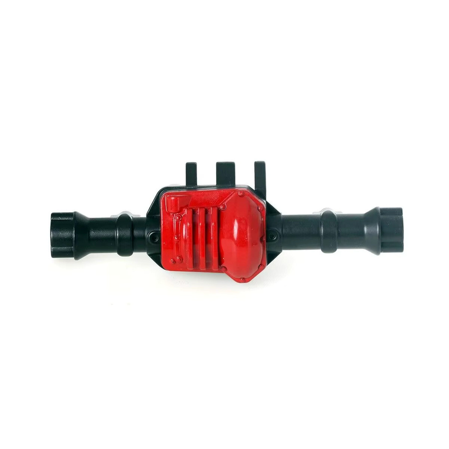 LCX Racing RC Crawler Auto Aluminium Vorderachse Hinterachsgehäuse, Zubehör, 1:10, Metall, Rot - Bild 2