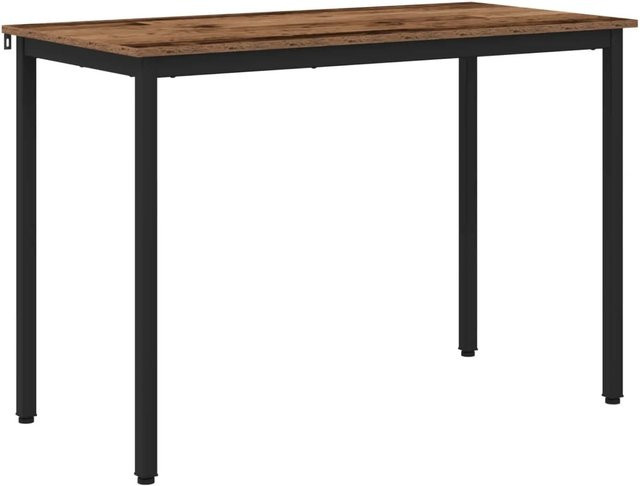 vidaXL Esstisch aus Metall und Holzwerkstoff in Schwarz und Braun, rechteckig, minimalistisches Design - Bild 1