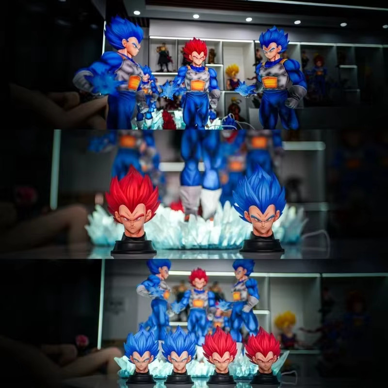 JT Studio Dragon Ball Z Super Blue Vegeta Goku Doppelköpfige Statue, Actionfigur, Blau, Kunststoff - Bild 3