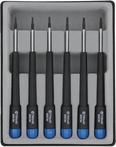 Donau Elektronik Schraubendreher-Set 6-teilig in Schwarz mit Innen-Sechsrund TX - Bild 1