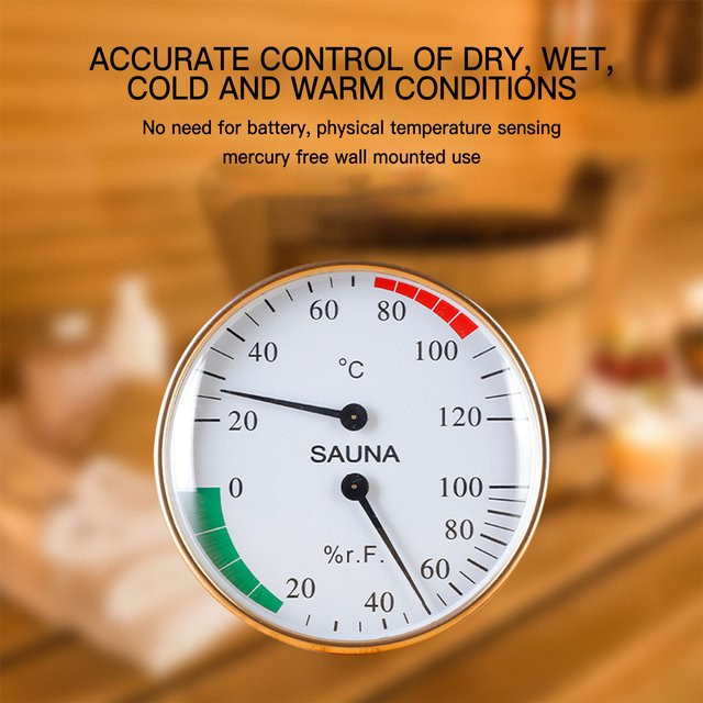 Präzises Thermo-Hygrometer mit großem Bildschirm zur Luftkomfortanzeige für Sauna, Gewächshaus und Terrarium - Bild 1