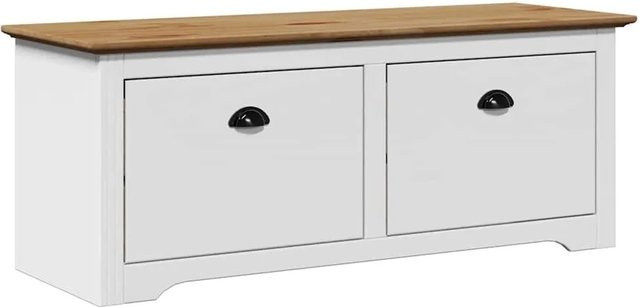 vidaXL Flurbank BODO in Weiß und Braun, B/T/H: 114 x 40 x 45 cm - Bild 1