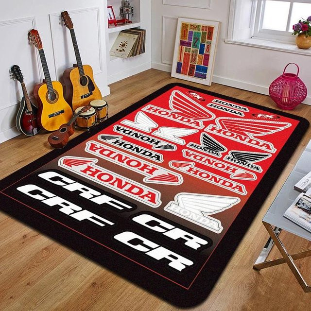 Karpetti Teppich mit abstraktem Design in Rot, rutschfest und modern, B/T: 120 x 80 cm - Bild 1