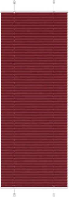 vidaXL Plissee Bordeauxrot, semi-transparent, Polyester, B: 75 cm, H: 200 cm - Bild 1