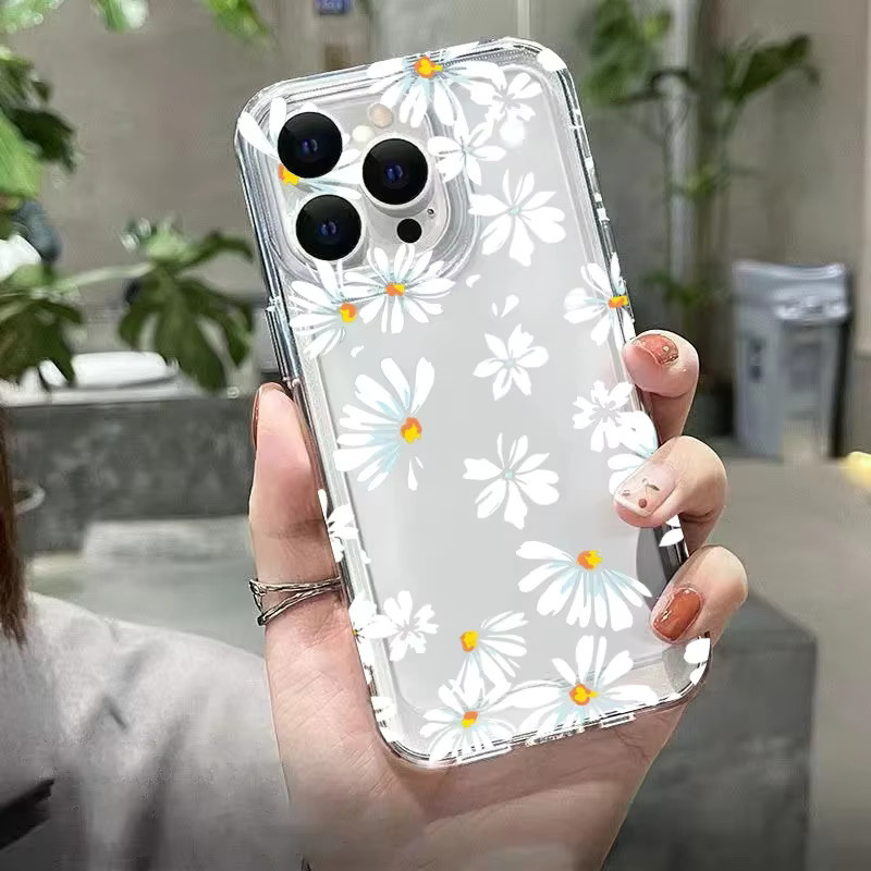 Silikon Handyhülle mit Blumen-Blätter-Design für Xiaomi Redmi Note 13 12 12S 11 11S 10 10S Pro Plus 5G sowie Redmi 13C 12C 4G Turbo 3 in Transparent - Bild 4