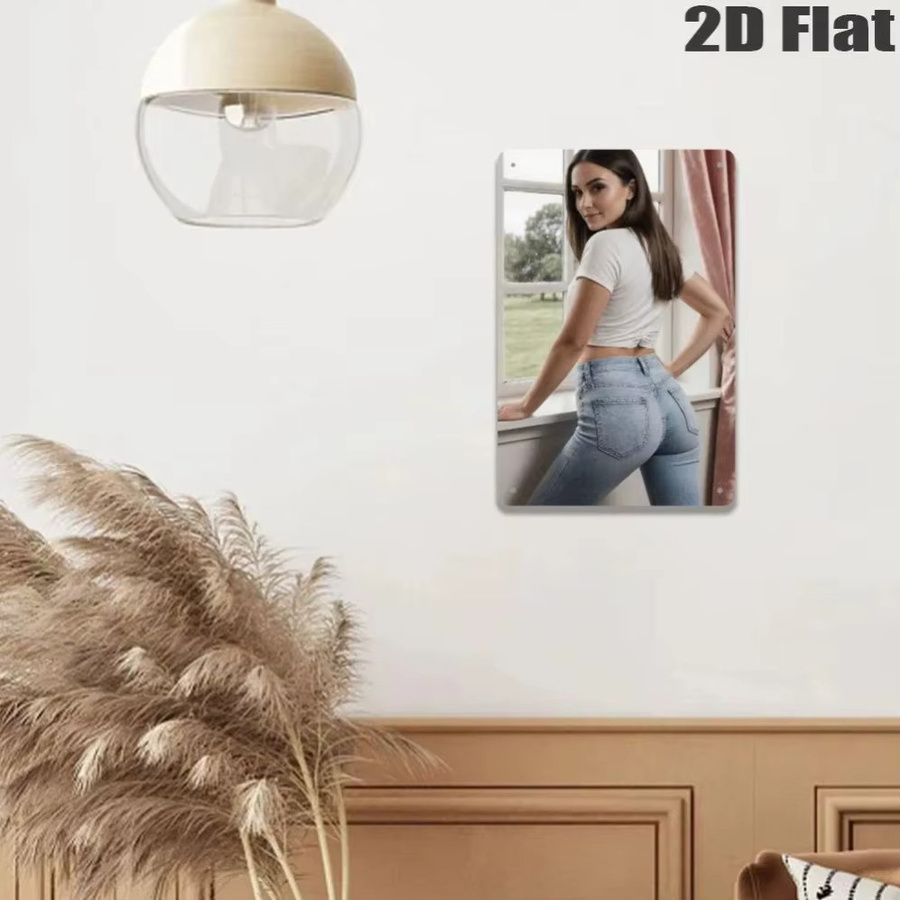 CIFBUY Vintage Western 2D Metall-Wandkunst im Retro-Design, Mehrfarbiges Schild für Zuhause und Büro - Bild 1