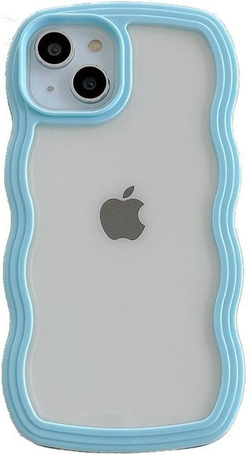 YULIN iPhone Schutzhülle Transparent mit Lockiger Welle Ästhetisches Softcase Stoßfest für iPhone 16 15 14 13 12 11 Pro Max XS XR - Bild 1