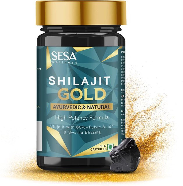 SESA Shilajit Gold Kapseln, 60 Stück, für Herren - Bild 1