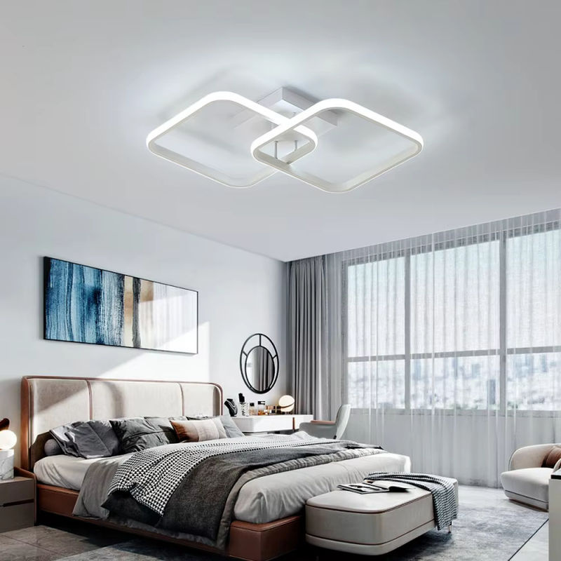 Riserva Moderne Quadratische LED-Deckenleuchte in Weiß mit 42 W und 6500 K Kaltweiß für Wohnzimmer, Küche, Esszimmer und Büro - Bild 5