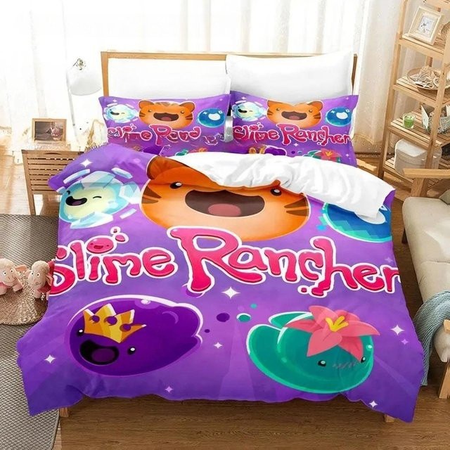 Bettwäscheset Slime Rancher 2 mit Motiv aus Mikrofaser, Farbe: Lila, B/H: 135 x 200 cm - Bild 1