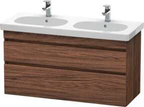 Duravit Waschtischunterschrank DuraStyle in Nussbaum Dunkelbraun, wandhängend, B/T/H: 115 x 45,3 x 61 cm, mit 2 Schubladen - Bild 1