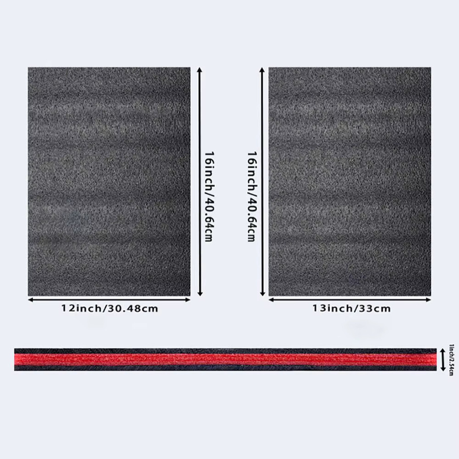 Mehrzweck EPE-Schaumstoff-Werkzeugkasteneinlagen Organizer in Schwarz und Rot, B/T/H: 103,15 x 77,42 x 12,7 cm - Bild 6