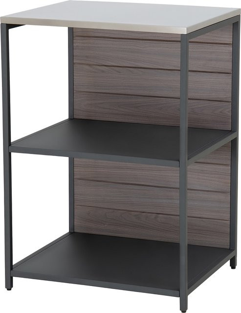 Sunjoy Küchenregal MAMBO für die Outdoor-Küche aus Edelstahl in Anthrazit und Silber mit Spüle - Bild 1