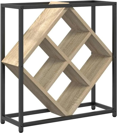 vidaXL Weinregal Sonoma-Eiche, modern, Holzwerkstoff, B/T/H: 51 x 18 x 52,5 cm