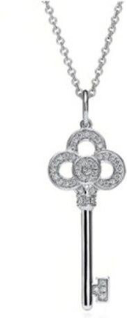 YIRAN Jewelry Halskette, 925 Silber, Zirkonia, Weiß, 60cm, Damen - Bild 1