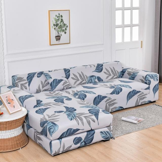 S-EMIGA Ecksofa Bezug mit geometrischem Design, elastischer Stretch-Schonbezug aus Polyester, Mehrfarbig, für 3-Sitzer, Breite: 210 cm - Bild 1