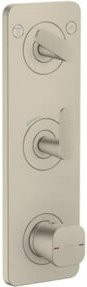 Hansgrohe Axor Citterio C cubic cut Thermostat-Modul mit Platte, brushed nickel, Unterputz-Montage - Bild 1